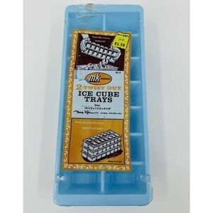 Vintage NOS Max Klein MK Products Ice Cube Trays Blue USA Made Twist Out